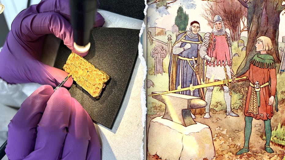 Real-life Excalibur? Man on a hike uncovers gold sword relic hidden under tree Accountants Canberra